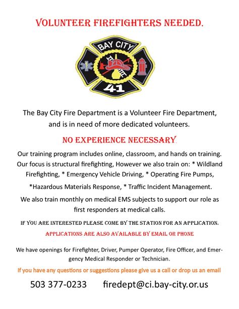 Fire Volunteer Requirements